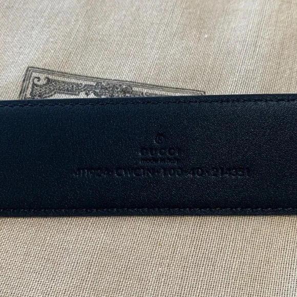 Gucci Black GG Embossed Belt